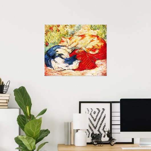 Print: Two Cats ポスター (ホームオフィス)