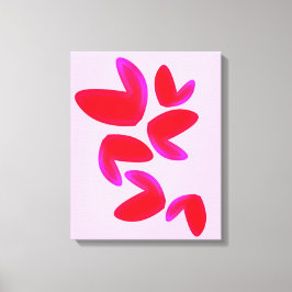 Print, Value Poster Paper (Semi-Gloss) with Hearts キャンバスプリント