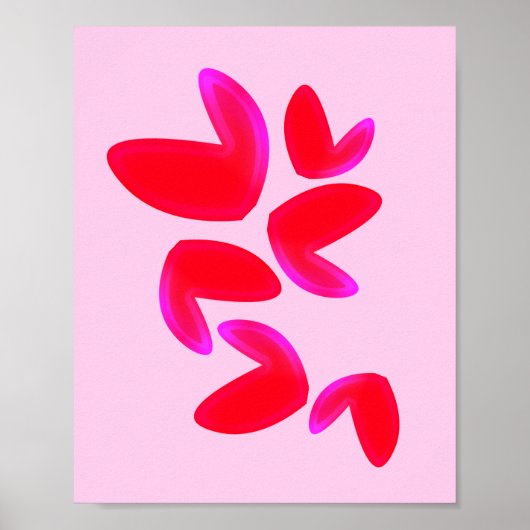 Print, Value Poster Paper (Semi-Gloss) with Hearts ポスター (正面)