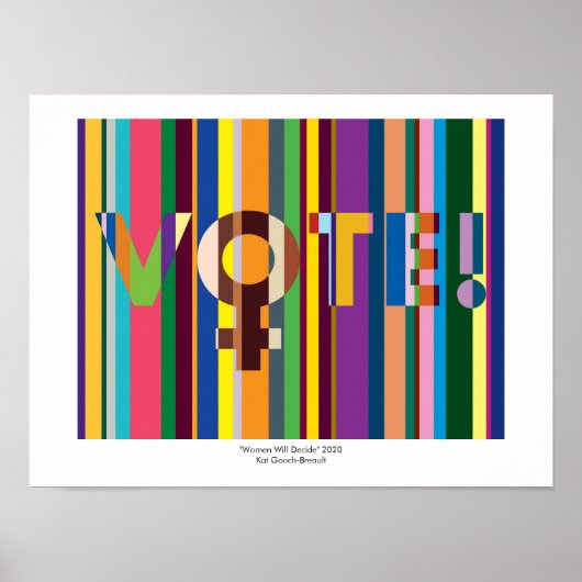 Print - "Women Will Decide (VOTE!)" ポスター (正面)