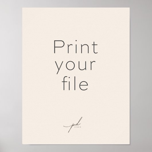 PRINT YOUR FILE: ポスターまたは額装ポスター ポスター (正面)