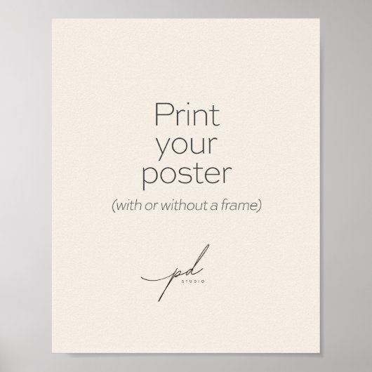 PRINT YOUR FILE: ポスターまたは額装ポスター ポスター (正面)