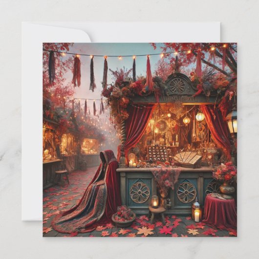 Printable Autumnal Whimsigoth Market Scrapbook 招待状 (裏面)