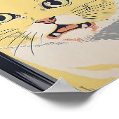 Printable Bathroom Wall Art Cat Art Toilet Poster  ポスター (角)