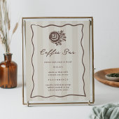 Printable Coffee Bar Menu Sign ポスター