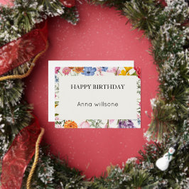Printable Floral Birthday Card | Instant Download 箔招待状