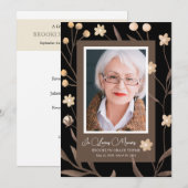 Printable Framed Photo Celebration of Life Program 招待状 (正面/裏面)