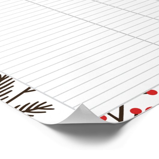 Printable Freezer Inventory 8.5x11 Paper ポスター (角)