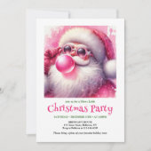 Printable Funny Santa Sunglasses Christmas Invite 招待状 (正面)