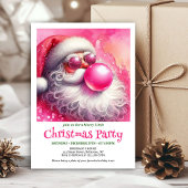 Printable Funny Santa Sunglasses Christmas Invite 招待状