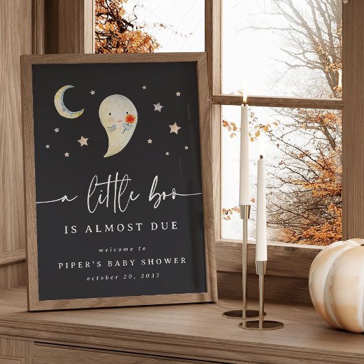 Printable Halloween Baby Shower Welcome Sign ポスター
