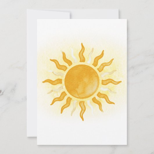 Printable Here Comes The Son Baby Shower 招待状 (裏面)