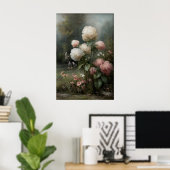 Printable Hydrangea Wall Art, Antique Spring ポスター (ホームオフィス)