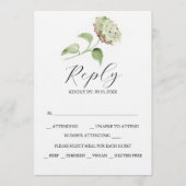 Printable Hydrangea Wedding RSVP Cards 招待状 (正面)