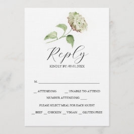 Printable Hydrangea Wedding RSVP Cards 招待状