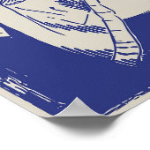 Printable Laundry Wall Art Funny Poster Cat in Was ポスター (角)