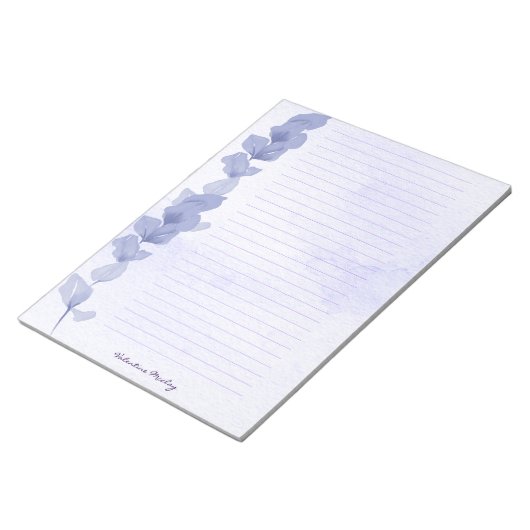 Printable Lavender Lined Paper – Personalized ノートパッド (アングル)