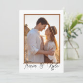 Printable minimalist four-photo wedding 招待状 (スタンド正面)