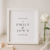 Printable Minimalist Welcome Wedding Sign ポスター