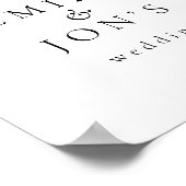 Printable Minimalist Welcome Wedding Sign ポスター (角)