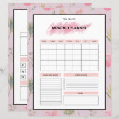 Printable Monthly Planner Template (正面/裏面)
