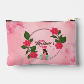 Printable Mothers Day Card, Printable Floral Greet アクセサリーポーチ (裏面)