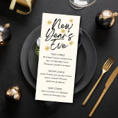 Printable New Years Eve Menu 招待状