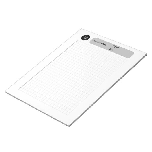 Printable Paper Gray Engineering Graph Sheets ノートパッド (アングル)