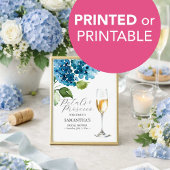 Printable Petals and Prosecco Bridal Shower Sign ポスター