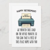Printable Retirement Card, Funny Retirement Gift シーズンカード (正面/裏面)