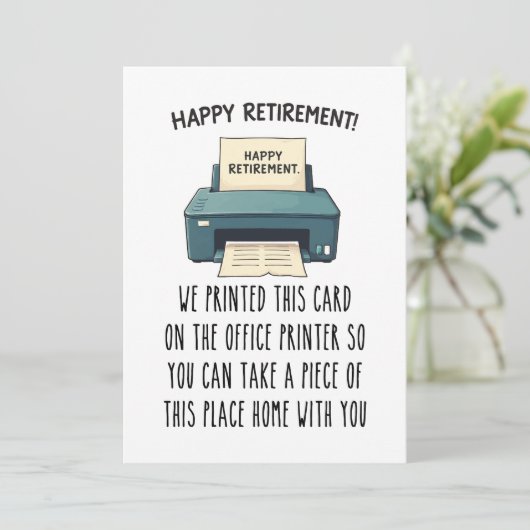 Printable Retirement Card, Funny Retirement Gift シーズンカード (スタンド正面)