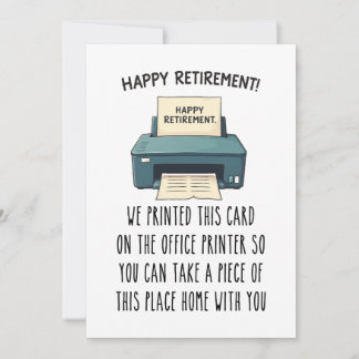 Printable Retirement Card, Funny Retirement Gift シーズンカード