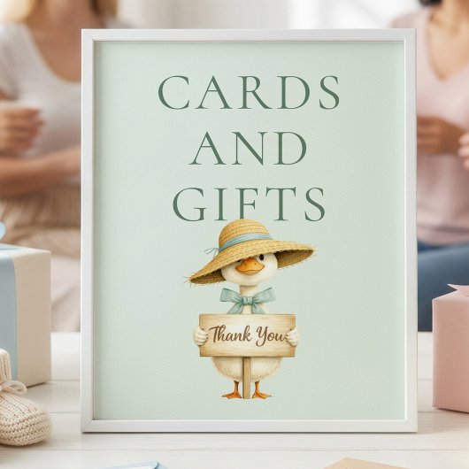 Printable Silly Goose Cards Gifts Sign Baby Shower ポスター