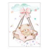 Printable Sleeping Teddy Bear Wall Art ポスター