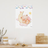 Printable Sleeping Teddy Bear Wall Art  ポスター (キッチン)