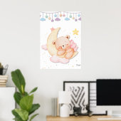 Printable Sleeping Teddy Bear Wall Art  ポスター (ホームオフィス)