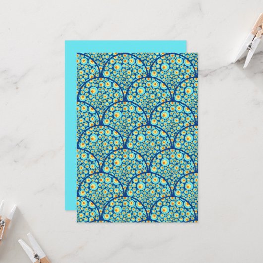 Printable Starry Night On Sea Deco Scrapbook Paper 招待状 (正面/裏面インサイチュ)