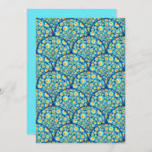 Printable Starry Night On Sea Deco Scrapbook Paper 招待状 (正面/裏面)