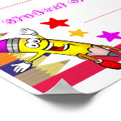 Printable Student of the Week証明書子供へ ポスター (角)