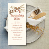 Printable Thanksgiving Menu 招待状