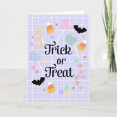 Printable Trick or Treat Halloween Cute kids カード (正面)