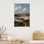 Printable Tulips Wall Art, Antique Spring Flower ポスター (キッチン)