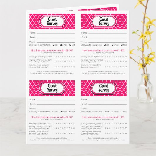 Printable Vendor Slips – Editable Instant Download カード (黄色い花)