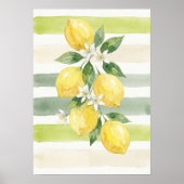 Printable Wall Art Lemon Watercolor Botanical  ポスター (正面)
