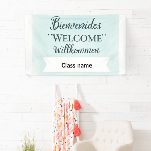 Printable Welcome Banner With Class Name 横断幕 (インサイチュ)