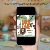Printable Wild One Safari Cards Gifts 1st Birthday ポスター