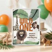 Printable Wild One Safari Welcome 1st Birthday ポスター