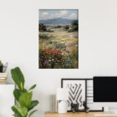 Printable Wildflowers Wall Art, Antique Spring ポスター (ホームオフィス)