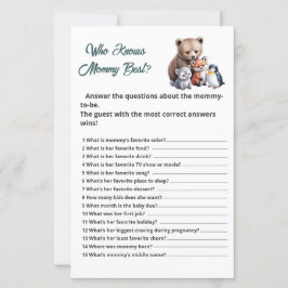 Printable Winter Animals Who Knows Mommy Best Game