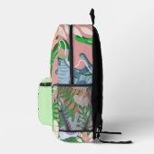 Printed Backpack : Abstract Leaves (green) プリントバックパック (右)